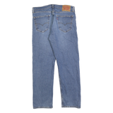 LEVI'S 505 Mens Jeans Blue Regular Straight Denim Medium W34 L30 Classic Fit Zip