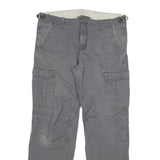 CARHARTT Mens Cotton Blend Grey Regular Straight Trousers W33 L29 Casual