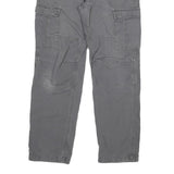 CARHARTT Mens Cotton Blend Grey Regular Straight Trousers W33 L29 Casual