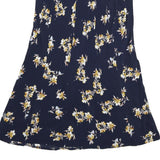 JOULES Womens Blue Floral Midi Polyester Blend Skirt UK 14 Lightweight Summer