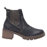 TOM TAILOR Chelsea Boots Black Leather Womens UK 7