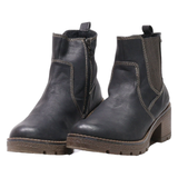 TOM TAILOR Chelsea Boots Black Leather Womens UK 7