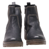 TOM TAILOR Chelsea Boots Black Leather Womens UK 7