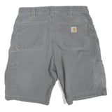 CARHARTT Mens Shorts Grey Cotton Blend Casual M W34 Durable Workwear