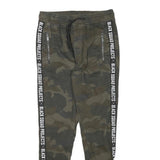 BLACKSQUAD Womens Cotton Blend Slim Camouflage Trousers W28 L28 Drawstring