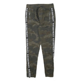 BLACKSQUAD Womens Cotton Blend Slim Camouflage Trousers W28 L28 Drawstring