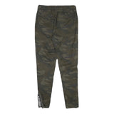BLACKSQUAD Womens Cotton Blend Slim Camouflage Trousers W28 L28 Drawstring