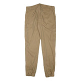 PIER ONE Mens Relaxed Beige Cargo Cotton Blend Trousers W34 L32