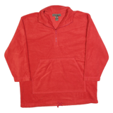 JONES JEANS Womens Red Plain Pullover Fleece Crew Neck XL Casual Warm Jumper