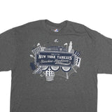 MAJESTIC Mens Grey New York Yankees Graphic T-Shirt XL Short Sleeve Crew Neck