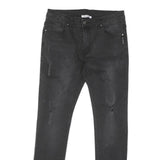 GF FERRE Womens Black Slim Skinny Denim Rinse W28 L27 Stretch Cotton Blend Jeans