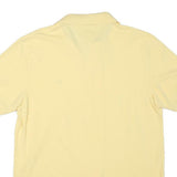TOMMY HILFIGER Mens Yellow Cotton Blend Short Sleeve Polo Shirt L Classic Fit