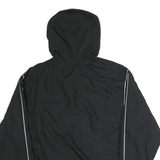 NIKE Womens Black & White Zip Hooded Jacket XL Polyester Sport Casual