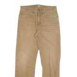 CARHARTT Mens Jeans Beige Regular Straight Denim W29 L32 Cotton Blend Zip