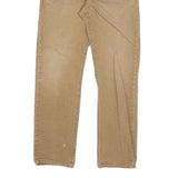 CARHARTT Mens Jeans Beige Regular Straight Denim W29 L32 Cotton Blend Zip