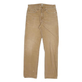 CARHARTT Mens Jeans Beige Regular Straight Denim W29 L32 Cotton Blend Zip