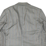 Mens Grey & Black Houndstooth Blazer Jacket M Polyester Blend Classic Button