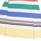CLUB ROOM Mens White & Multi Long Sleeve Striped Polo Shirt L Cotton Casual