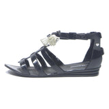 LOVE MOSCHINO Womens Black Synthetic Gladiator Sandals UK 4.5 Stylish Summer