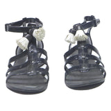 LOVE MOSCHINO Womens Black Synthetic Gladiator Sandals UK 4.5 Stylish Summer