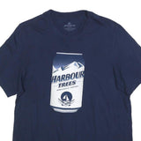 ADIDAS Mens Blue Harbour Trees Graphic T-Shirt M Short Sleeve Crew Neck Casual