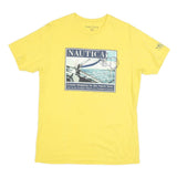 NAUTICA Mens Yellow Graphic T-Shirt M Short Sleeve Crew Neck Island Hopping