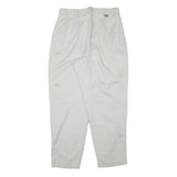 LEE Womens Cotton Blend White Relaxed Straight Trousers W30 L27 Casual Comfort