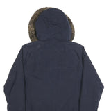 TOMMY HILFIGER Womens Navy Blue Jacket XL Polyester Blend Zip Hooded Fair Isle