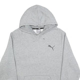 PUMA Mens Grey Hoodie L Cotton Pullover Drawstring Hood Casual Sweatshirt