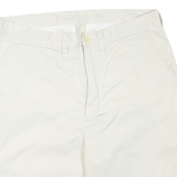 NAUTICA Mens Shorts White Casual Plain M W34 Cotton Blend Comfortable Summer