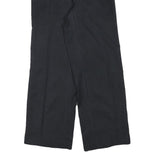 Womens Relaxed Fit Wool Blend Black Pinstripe Trousers W30 L29 Wide Leg Zip