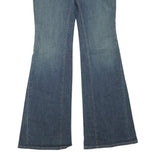 Womens Regular Fit Flared Denim Cotton Blend Blue Jeans W32 L35 Classic Style