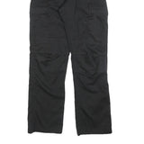 JOHN GALT Boys Cotton Blend Black Relaxed Straight Trousers W25 L29 Cargo Pocket