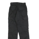 JOHN GALT Boys Cotton Blend Black Relaxed Straight Trousers W25 L29 Cargo Pocket