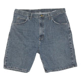 WRANGLER Mens Shorts Blue Denim Casual L W36 Cotton Blend Relaxed Fit