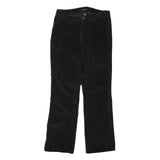 CALVIN KLEIN JEANS Womens Black Cotton Blend Regular Fit Straight Leg Trousers