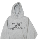 CHAMPION Mens Grey Depauw University Pullover Hoodie M Cotton Blend Comfort