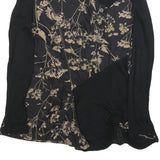 JOE BROWNS Womens Black & Beige Floral Day Dress Cotton Blend Long Sleeve UK 12