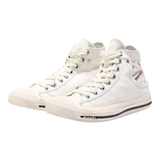 DIESEL High Top Trainers White Leather Womens UK 5.5