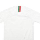 NIKE Boys White Football T-Shirt M Short Sleeve V-Neck Portugal Crest