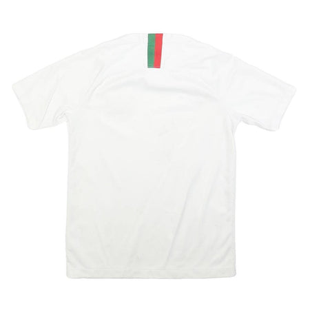 NIKE Boys White Football T-Shirt M Short Sleeve V-Neck Portugal Crest