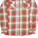 LEVI'S Mens Red White & Yellow Check Shirt S Classic Cotton Long Sleeve