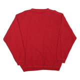 PEAK PERFORMANCE Mens Red Plain Cotton Blend Jumper Crew Neck Basic Knit L