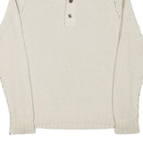 TOMMY HILFIGER Mens Cream Cotton Blend Patterned Pullover Chunky Knit XL