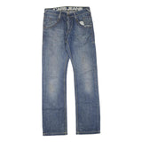 CARS JEANS Mens Blue Regular Straight Denim Medium W30 L35 Casual Cotton Blend