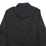 PAL ZILERI Mens Black Plain Cotton Blend Shirt M Stylish Classic Fit Button