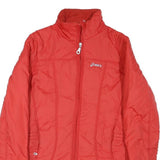 ASICS Womens Red Jacket M Polyester Blend Plain Casual Sports Zip Closure