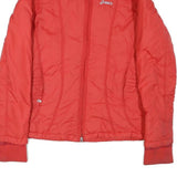 ASICS Womens Red Jacket M Polyester Blend Plain Casual Sports Zip Closure