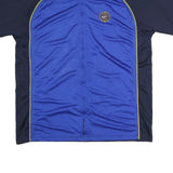 NIKE Mens Blue & Navy Zip Front Sports Jacket XL Polyester Blend Short Sleeve