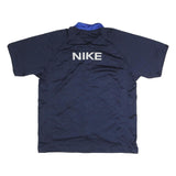 NIKE Mens Blue & Navy Zip Front Sports Jacket XL Polyester Blend Short Sleeve